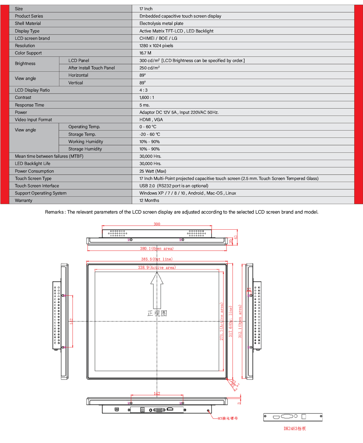 TOUCH SCREEN DISPLAY