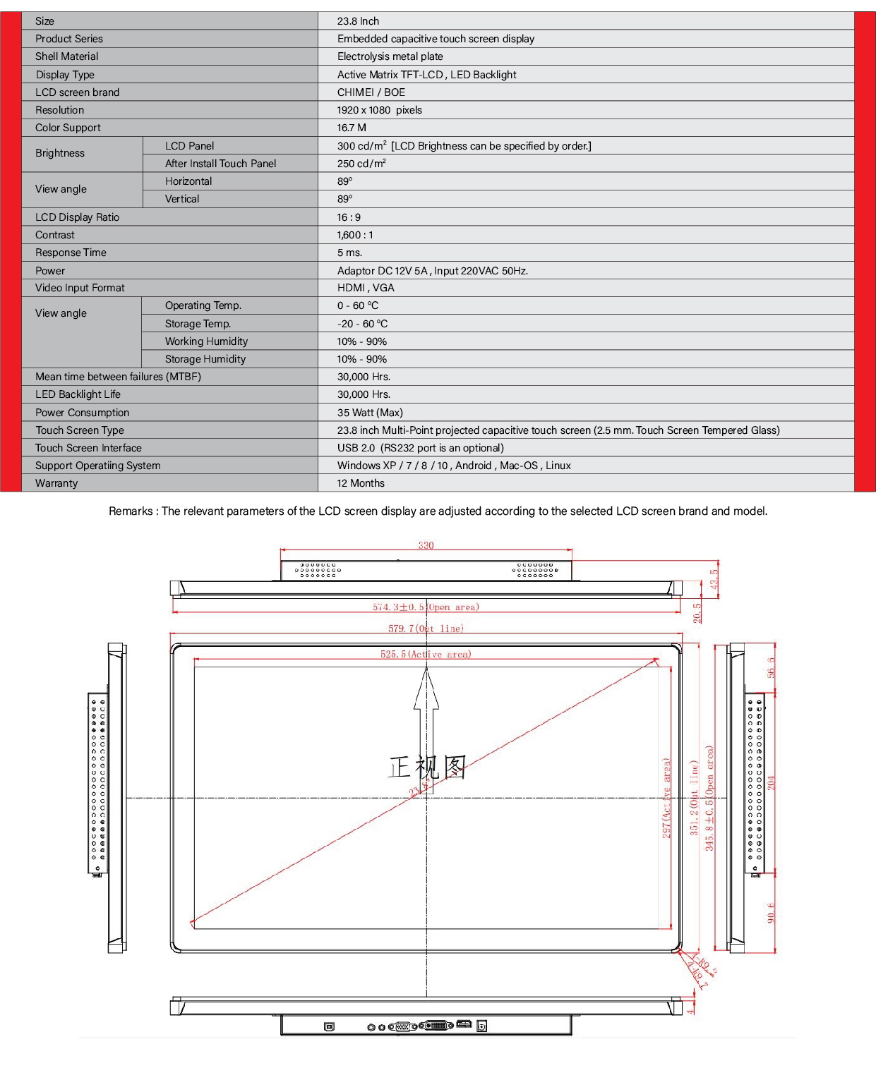 TOUCH SCREEN DISPLAY